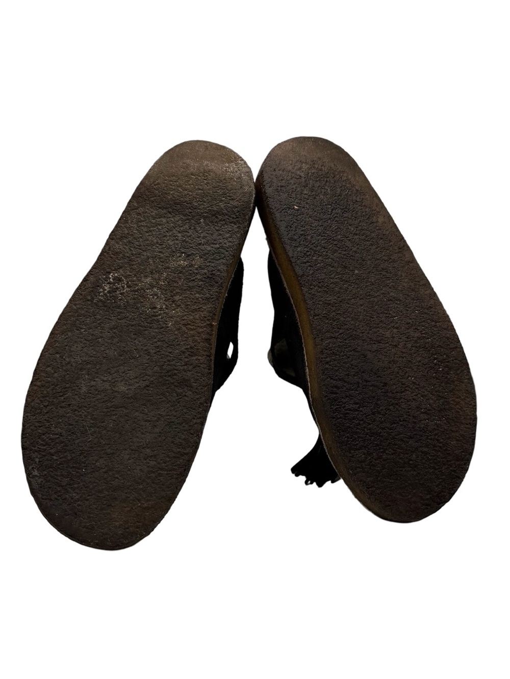 Clark’s Original | Women’s  Black Suede Slide Mules with Tassel and Buckle | 7 - Picture 8 of 9